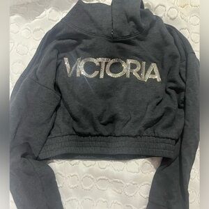 Victoria Secret Victoria Sport cropped bling hoodie